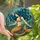Fantasy Art Lovers' Intricate Stained Glass Mermaid Teal Blue Gold Orange Tiffany Style Mosaic Art Stained Glass Suncatcher - 1