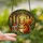 Nature Lovers' Whimsical Woodland Squirrel Stained Glass Mosaic Amber Emerald Jewel Tones Stained Glass Suncatcher - 2