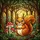 Nature Lovers' Whimsical Woodland Squirrel Stained Glass Mosaic Amber Emerald Jewel Tones Stained Glass Suncatcher - 7