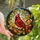 Nature Lovers' Vibrant Stained Glass Cardinal Bird Tiffany Style Jewel Tone Forest Mosaic Stained Glass Suncatcher - oaRAzes4Za