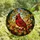 Nature Lovers' Vibrant Stained Glass Cardinal Bird Tiffany Style Jewel Tone Forest Mosaic Stained Glass Suncatcher - rQwMDiMbPm