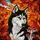 Husky Lovers' Jewel Tone Stained Glass Black White Husky Dog Autumn Foliage Mushroom Art Stained Glass Suncatcher - 7