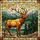 Nature Lovers' Majestic Elk Stag Golden Amber Tiffany Style Stained Glass Forest Mountain Art Stained Glass Suncatcher - 7