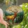 Nature Lovers' Majestic Elk Stag Golden Amber Tiffany Style Stained Glass Forest Mountain Art Stained Glass Suncatcher - o-YGlLHTbo