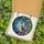Cat Lovers' Intricate Tiffany Stained Glass Calico Cat Crescent Moon Jewel Tone Teal Purple Amber Edge-to-Edge Mosaic Stained Glass Suncatcher - M7BT1ZS4M3