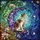Cat Lovers' Intricate Tiffany Stained Glass Calico Cat Crescent Moon Jewel Tone Teal Purple Amber Edge-to-Edge Mosaic Stained Glass Suncatcher - 7