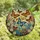 Art Enthusiasts' Vibrant Stained Glass Monarch & Morpho Butterflies with Daisy & Blossom Floral Mosaic in Jewel Tones Stained Glass Suncatcher - BSTWt2eJv6
