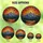 Nature Lovers' Dramatic Stained Glass Mountain Sunset Luminous Moon Jagged Peaks Evergreen Forest Fiery Tones Stained Glass Suncatcher - 6