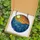 Art Lovers' Tiffany Stained Glass Radiant Sun Ocean Mosaic Vibrant Yellow Orange Teal Blue Purple Stained Glass Suncatcher - 5
