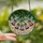 Art Lovers' Stained Glass Bell Flower Mosaic Design Deep Purple Emerald Green Sky Blue Stained Glass Suncatcher - 2