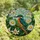 Nature Lovers' Iridescent Kingfisher Bird Tiffany Glass Floral Mosaic Stained Glass Suncatcher - 4