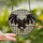 Dark Fantasy Art Lovers' Fierce Bat Skull Glowing Eyes Tiffany Stained Glass Geometric Dark Jewel Tone Mosaic Stained Glass Suncatcher - 2