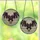 Dark Fantasy Art Lovers' Fierce Bat Skull Glowing Eyes Tiffany Stained Glass Geometric Dark Jewel Tone Mosaic Stained Glass Suncatcher - 3
