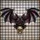 Dark Fantasy Art Lovers' Fierce Bat Skull Glowing Eyes Tiffany Stained Glass Geometric Dark Jewel Tone Mosaic Stained Glass Suncatcher - 7
