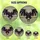 Dark Fantasy Art Lovers' Fierce Bat Skull Glowing Eyes Tiffany Stained Glass Geometric Dark Jewel Tone Mosaic Stained Glass Suncatcher - 6