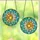 Art Lovers' Glowing Orange Teal Blue Yellow Sun Moon Stained Glass Mosaic Pattern Stained Glass Suncatcher - 3