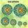 Art Lovers' Glowing Orange Teal Blue Yellow Sun Moon Stained Glass Mosaic Pattern Stained Glass Suncatcher - 6