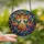 Nature Lovers' Luminous Tiffany Stained Glass Hummingbirds Golden Leaf Floral Mosaic Stained Glass Suncatcher - 5-BtklPQnY