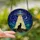 Sci-Fi Cat Lovers' Tiffany Stained Glass UFO Abduction Black Cat Cosmic Night Sky Jewel Tones Stained Glass Suncatcher - z1Qr1bZsHC