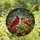 Nature Lovers' Vibrant Tiffany Stained Glass Cardinals Autumn Mosaic Red Blue Green Purple Stained Glass Suncatcher - 7EY1nn9Yo2