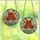 Botanical Art Lovers' Glowing Stained Glass Poppies Floral Teal Red Blue Mosaic Stained Glass Suncatcher - 3