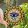 Mystic Art Lovers' Stained Glass Eye of Horus Geometric Mosaic Sunburst Deep Blue Purple Stained Glass Suncatcher - R8YOxfr-m8