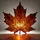 Autumn Enthusiasts' Tiffany Stained Glass Crimson Orange Golden Maple Leaf Mosaic Stained Glass Suncatcher - 7