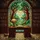 Readers & Dreamers' Tiffany Stained Glass Ornate Desk, Bookshelves, Sunlit Nature Vista, Jewel Tones Stained Glass Suncatcher - 7