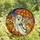 Autumn Art Lovers' Whimsical Stained Glass Ghost Orange Umbrella Autumn Leaf Raindrop Mosaic Jewel Tones Stained Glass Suncatcher - 4