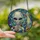 Sci-Fi & Alien Enthusiasts' Vibrant Tiffany Stained Glass Grey Alien UFO Cosmic Jewel Tone Mosaic Stained Glass Suncatcher - 8uLEnFHylo