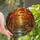 Autumn Enthusiasts' Intricate Tiffany Stained Glass Autumn Forest Swing Bench Scenic Mosaic, Vivid Orange Red Jewel Tones Stained Glass Suncatcher - 1
