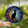 Cat Lovers' Tiffany Style Black Cat Crescent Moon Indigo Starry Night Stained Glass Mosaic Stained Glass Suncatcher - wtDB0F3tLe