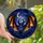 Gothic Style Admirers' Stained Glass Bat Amber Midnight Blue Purple Star Mosaic Stained Glass Suncatcher - 1
