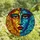 Art Lovers' Tiffany Style Stained Glass Cubist Face Vibrant Yellow Blue Orange Ruby Mosaic Art Stained Glass Suncatcher - 4