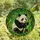 Panda Lovers' Jewel Tone Tiffany Stained Glass Baby Panda Emerald Green Bamboo Mosaic Art Stained Glass Suncatcher - bo3eAR3w6a