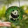 Panda Lovers' Jewel Tone Tiffany Stained Glass Baby Panda Emerald Green Bamboo Mosaic Art Stained Glass Suncatcher - fnJbrGZkHw
