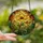 Art Enthusiasts' Vibrant Tiffany Stained Glass Yellow Flower Garden Mosaic Green Leaves Orange Buds Stained Glass Suncatcher - 2