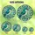 Art Lovers' Tiffany Glass Stylized Bird Iridescent White Teal Aquamarine Floral Mosaic Design Stained Glass Suncatcher - 6