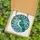 Art Lovers' Tiffany Glass Stylized Bird Iridescent White Teal Aquamarine Floral Mosaic Design Stained Glass Suncatcher - 5