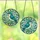 Art Lovers' Tiffany Glass Stylized Bird Iridescent White Teal Aquamarine Floral Mosaic Design Stained Glass Suncatcher - 3