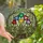 Nature & Art Lovers' Tiffany Stained Glass Heart Blooms, Jewel Tones & Forest Mosaic Stained Glass Suncatcher - 1
