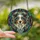 Dog Lovers' Tri-Color Merle Australian Shepherd Stained Glass Blue Eyes Vivid Turquoise Mosaic Stained Glass Suncatcher - co5bWQvyDo