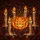 Halloween Enthusiasts' Intricate Tiffany Style Stained Glass Jack-o'-Lantern Dripping Candles Gothic Amber Mosaic Stained Glass Suncatcher - 7