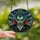 Dark Fantasy Art Lovers' Tiffany Glass Monstrous Vampire Gothic Mosaic Jewel Tone Design Stained Glass Suncatcher - 2