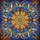 Art Lovers' Tiffany Style Stained Glass Feather Mandala Sunburst Vibrant Jewel Tones Stained Glass Suncatcher - 7