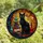 Mystical Cat Lovers' Tiffany Stained Glass Black Cat Potion Bottles Crescent Moon Intricate Jewel Tone Mosaic Stained Glass Suncatcher - hoO3mJ6r-7