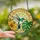 Nature Lovers' Teal Hummingbird Emerald Monstera Stained Glass Tropical Sun Mosaic Stained Glass Suncatcher - 2