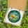 Nature Lovers' Tiffany Stained Glass Blue Dragonfly Yellow Mushroom Emerald Forest Jewel Tone Mosaic Stained Glass Suncatcher - gPPpIMVpyY