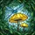 Nature Lovers' Tiffany Stained Glass Blue Dragonfly Yellow Mushroom Emerald Forest Jewel Tone Mosaic Stained Glass Suncatcher - 7