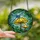 Nature Lovers' Tiffany Stained Glass Blue Dragonfly Yellow Mushroom Emerald Forest Jewel Tone Mosaic Stained Glass Suncatcher - hA54zCh3iq